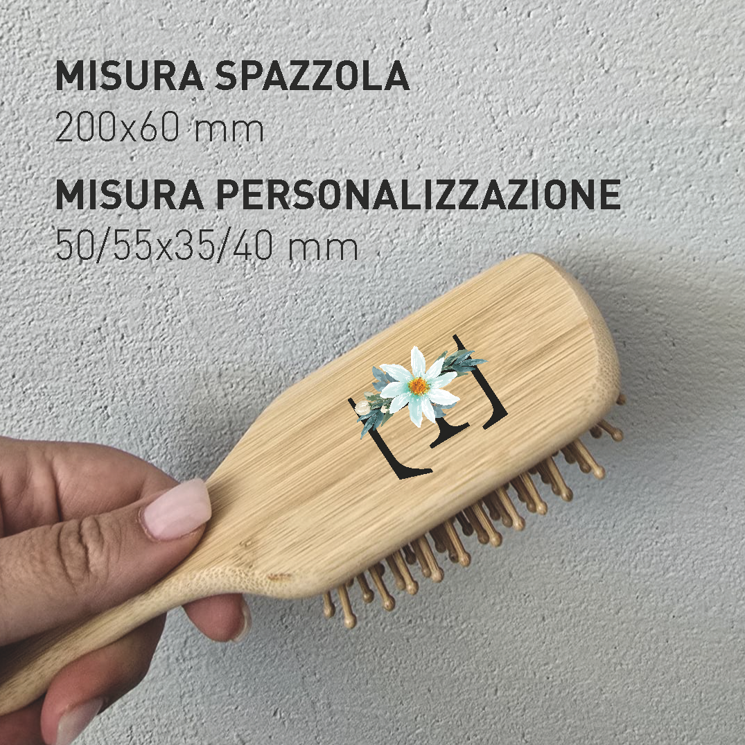 Spazzola Capelli in bamboo Personalizzata