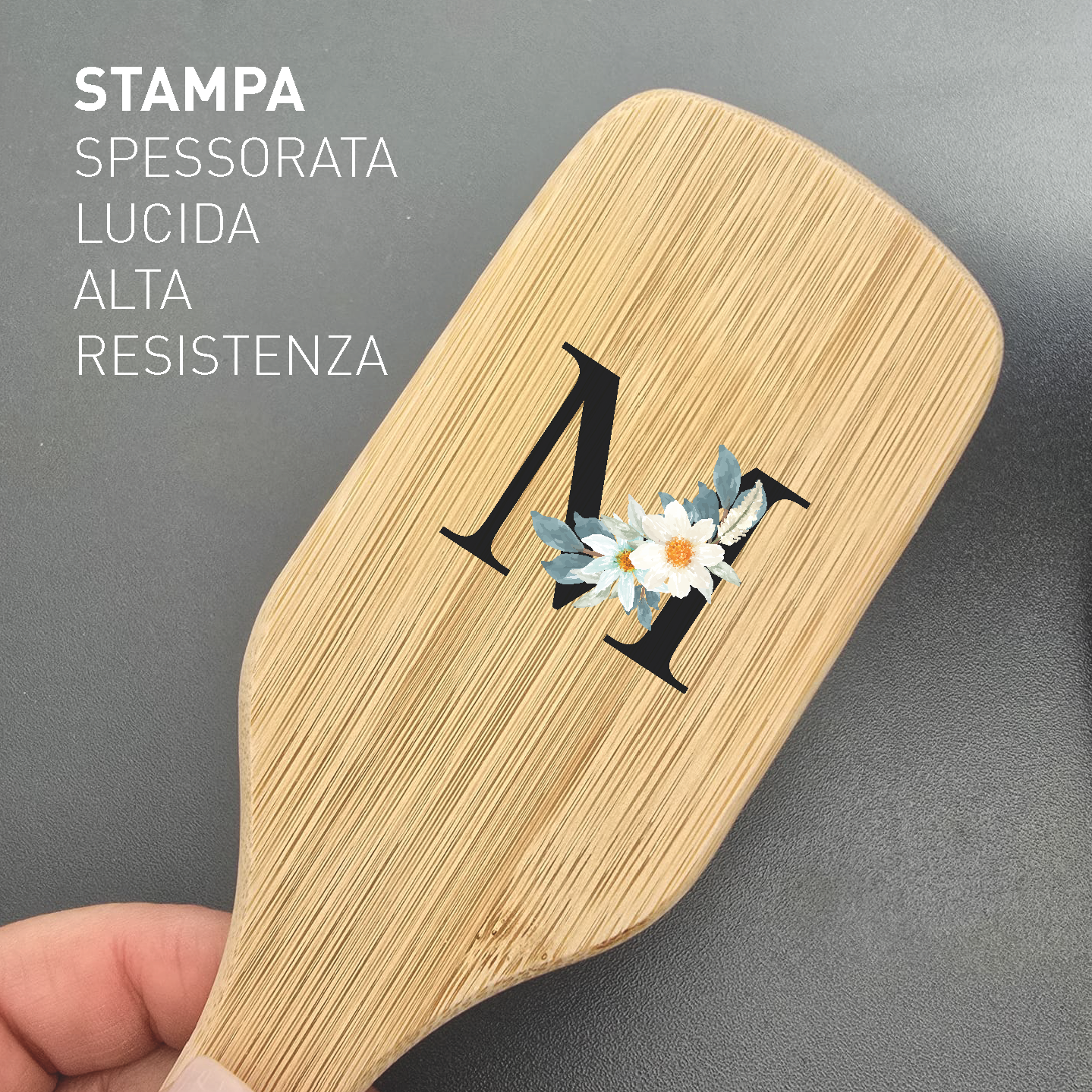 Spazzola Capelli in bamboo Personalizzata